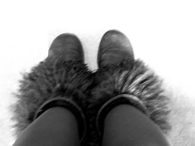 fur boots lady fur