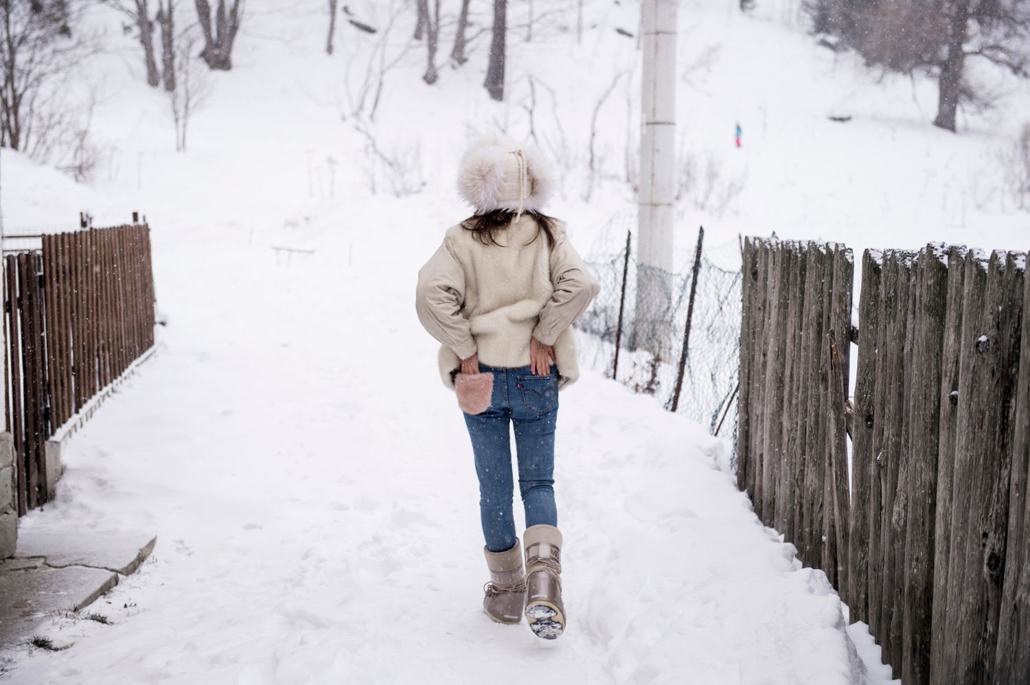 walking in fur